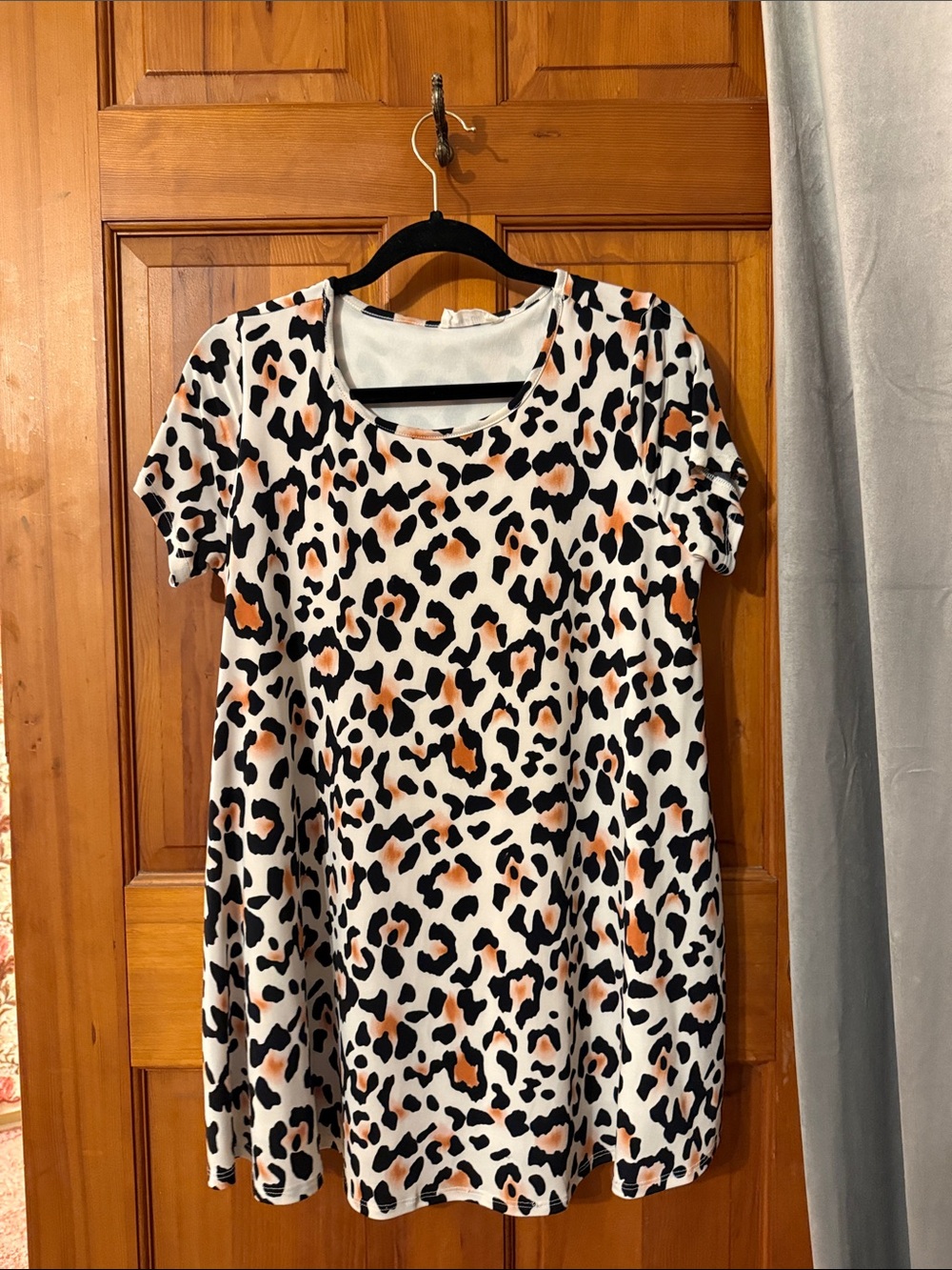 Leopard Print Short Sleeve Mini dress- small